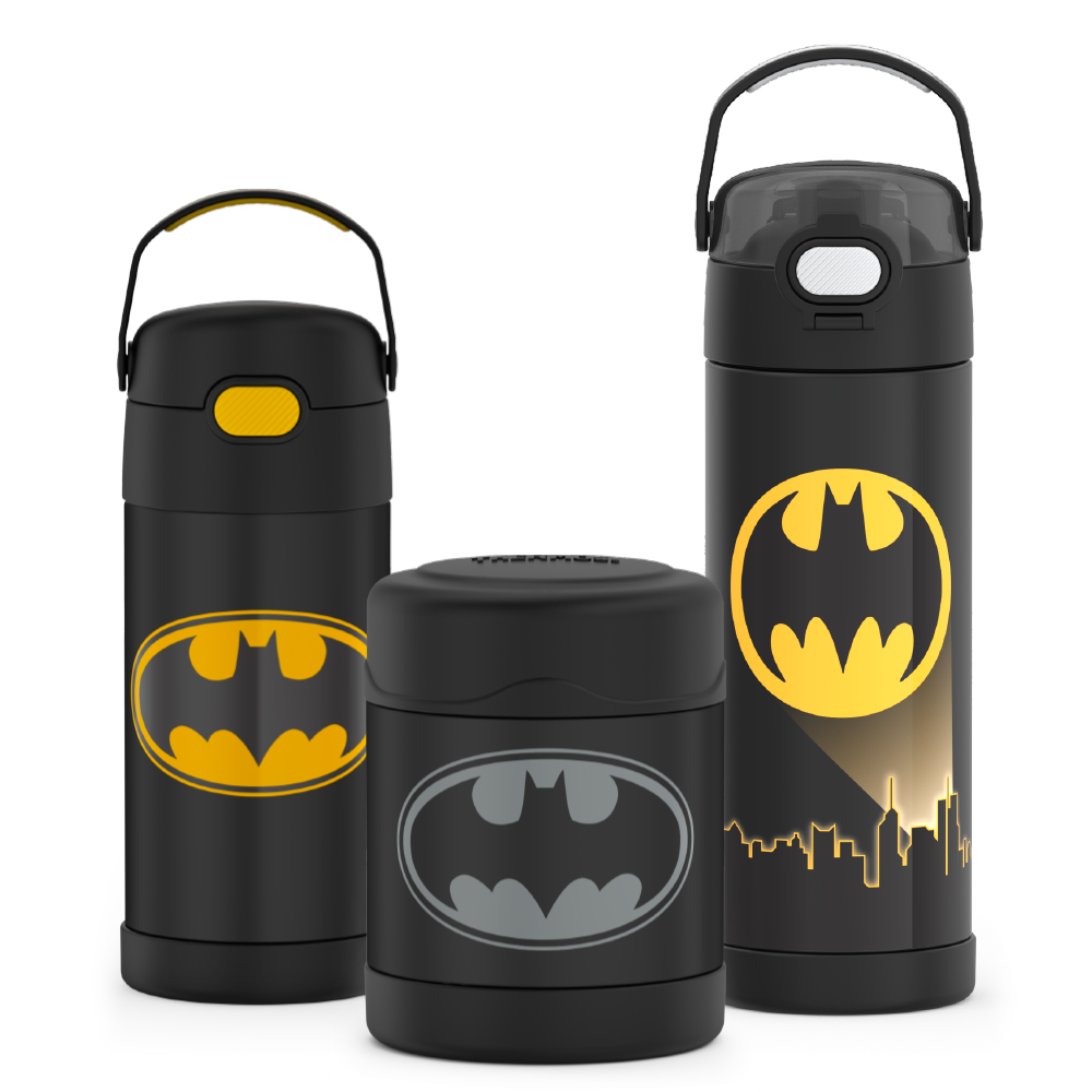Batman Bundle - 12oz FUNtainer® Water Bottle, 16oz FUNtainer® Water Bottle and 10oz FUNtainer® Food Jar