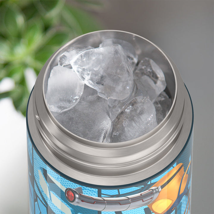 Thermos® 12oz FUNtainer® water bottle in Default Title — shown filled with ice, demonstrating insulation
