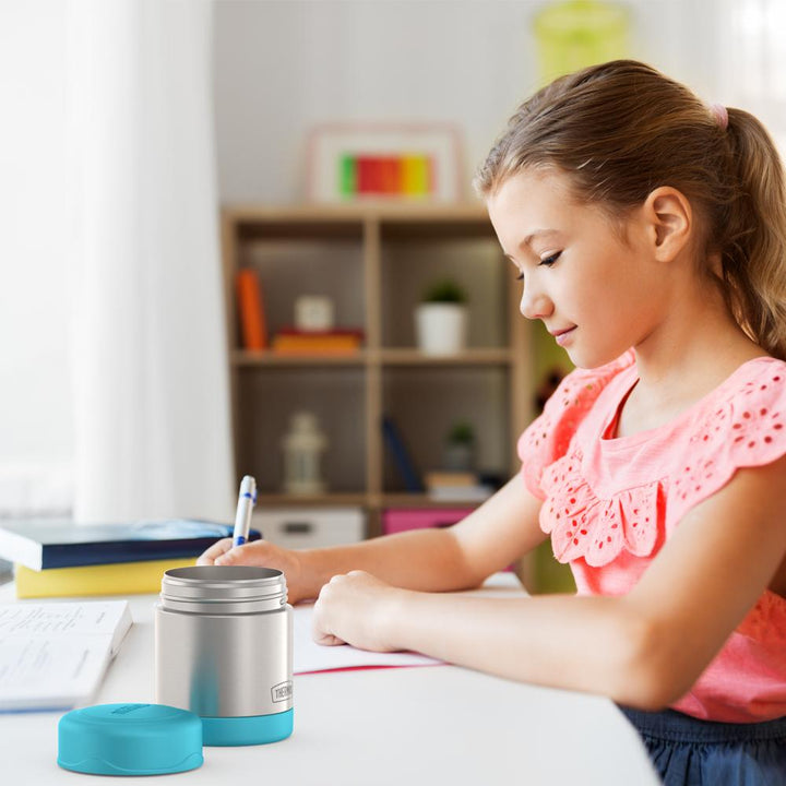 Thermos® 10oz Thermos® food jar in Violet — lifestyle photo in use