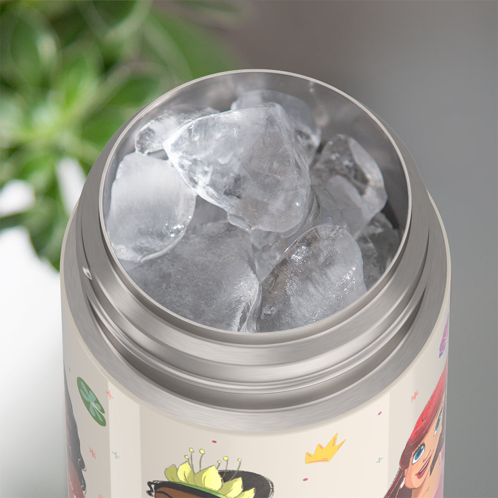 Thermos® 12oz FUNtainer® water bottle in Default Title — shown filled with ice, demonstrating insulation