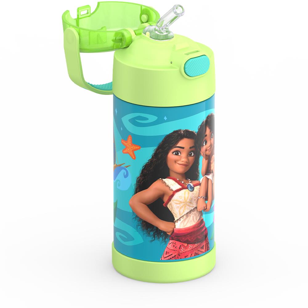Thermos® 12oz FUNtainer® water bottle in Default Title — close-up of push-button straw lid