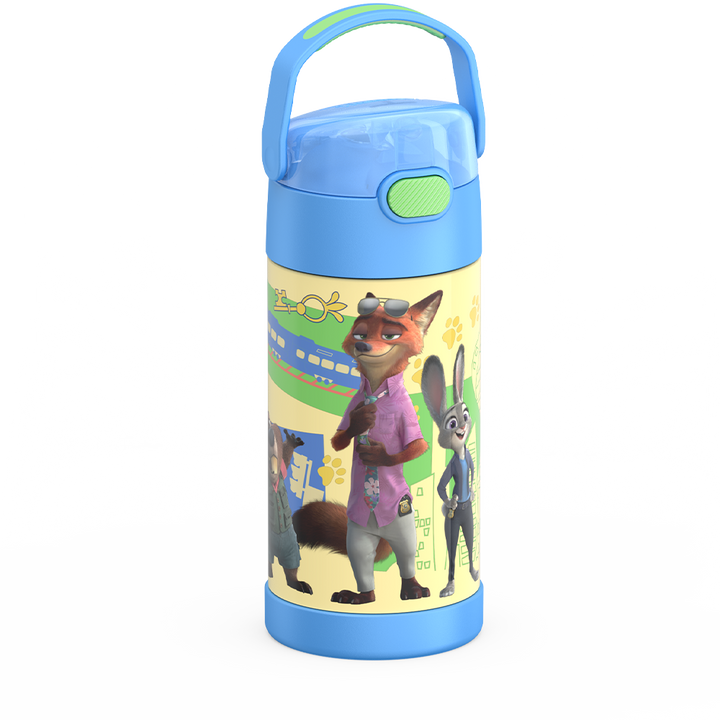 Thermos® 12oz FUNtainer® water bottle in Default Title — angled view showing full profile