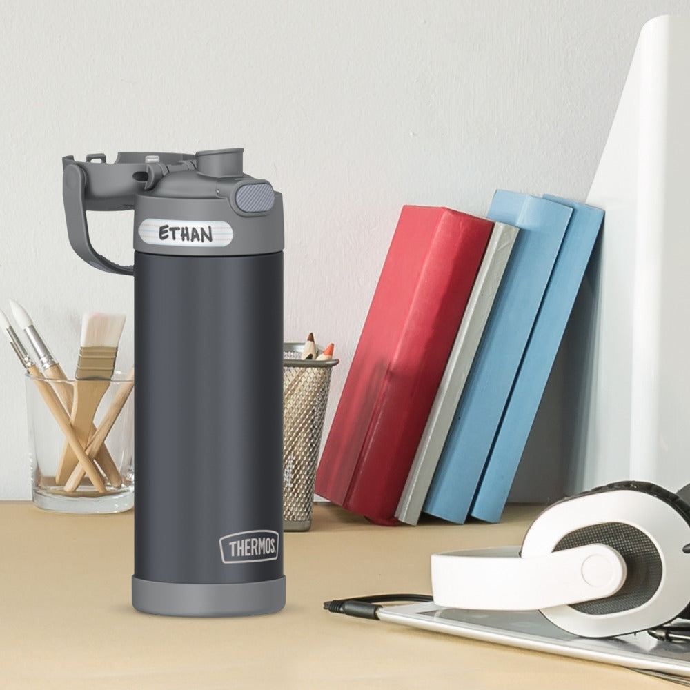 Thermos® 16oz FUNtainer® water bottle in Rosewood — lifestyle photo in use