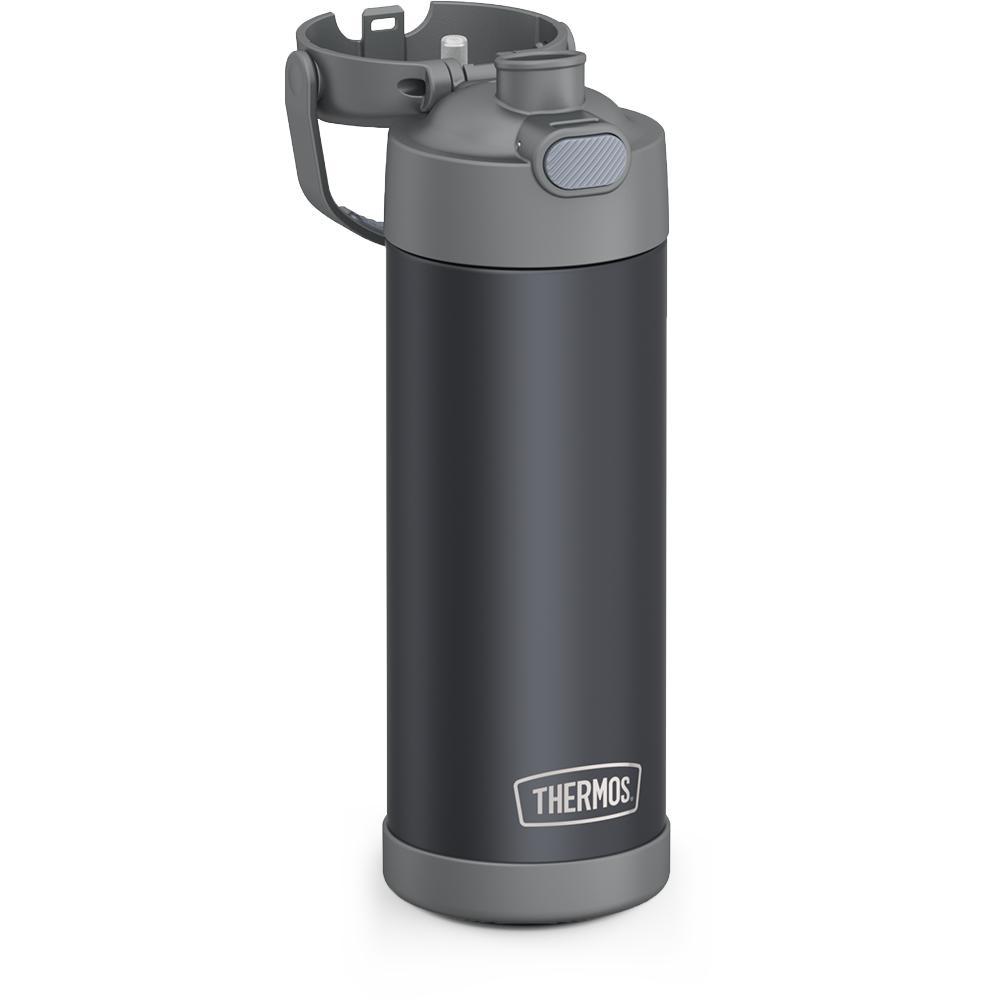 Thermos® 16oz FUNtainer® water bottle in Rosewood — close-up of push-button spout lid