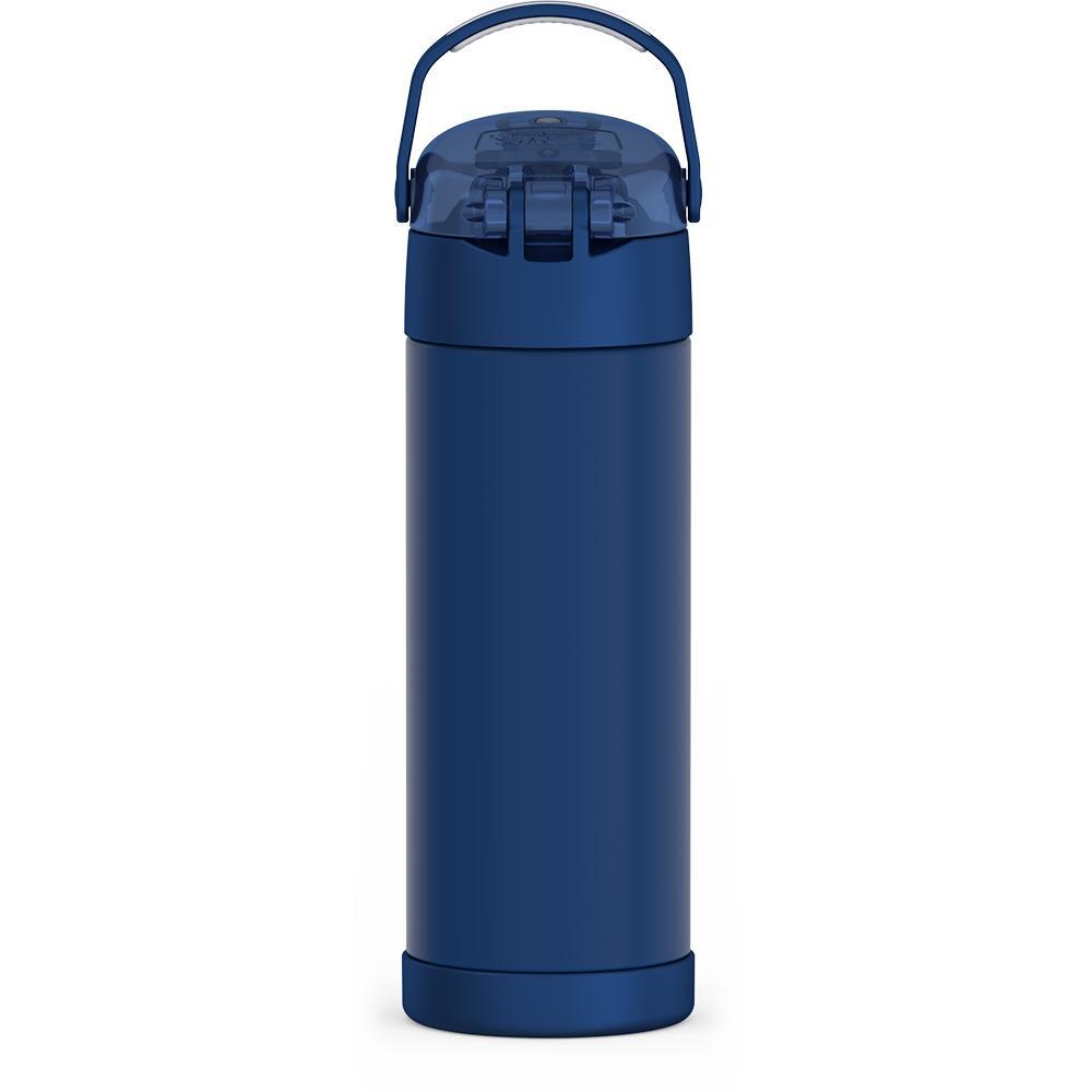 Thermos® 16oz FUNtainer® water bottle in Lightning Bolt Girl — back view showing handle and base