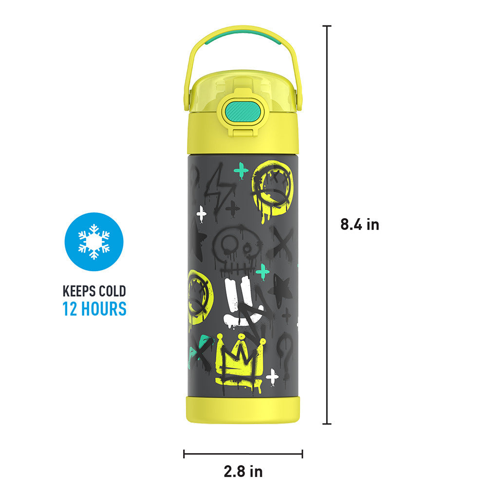 Thermos® 16oz FUNtainer® water bottle in Lightning Bolt Girl