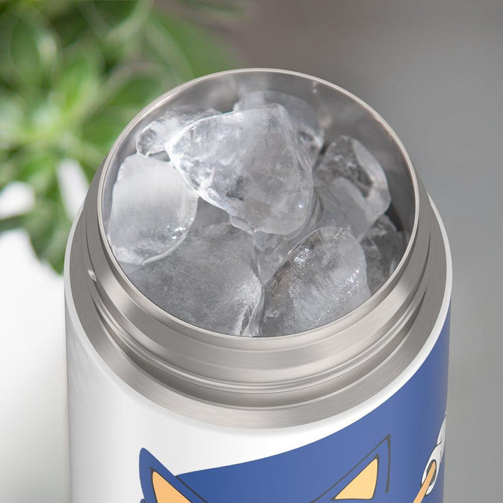 Thermos® 16oz FUNtainer® water bottle in Default Title — shown filled with ice, demonstrating insulation