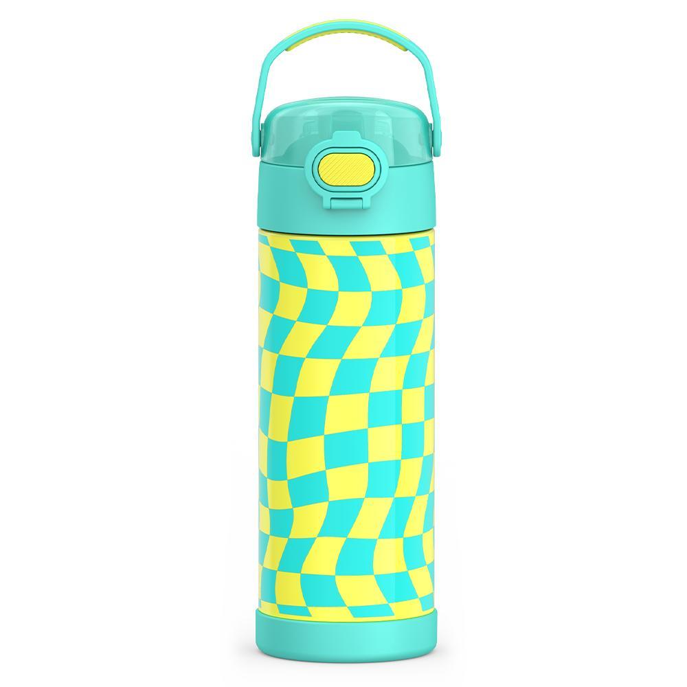 Thermos® 16oz FUNtainer® water bottle in Wavy Checkers Teal