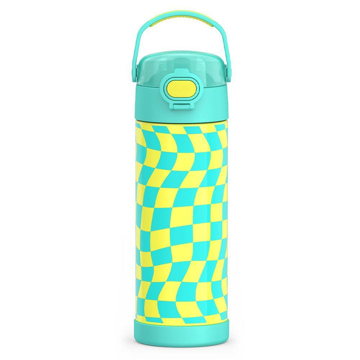 Thermos® 16oz FUNtainer® water bottle in Wavy Checkers Teal