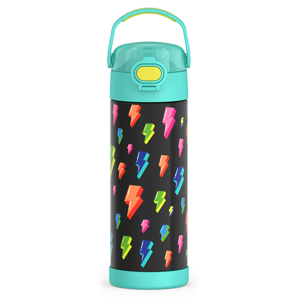 Thermos® 16oz FUNtainer® water bottle in Lightning Bolt Girl