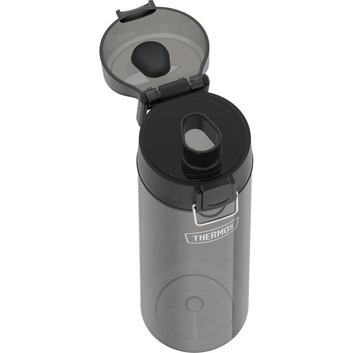 Thermos® Icon™ water bottle in Ultra Pink — close-up of push-button spout lid