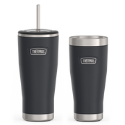 24oz Cold Tumbler with Straw & 16oz Travel Tumbler Bundle - Granite thumbnail