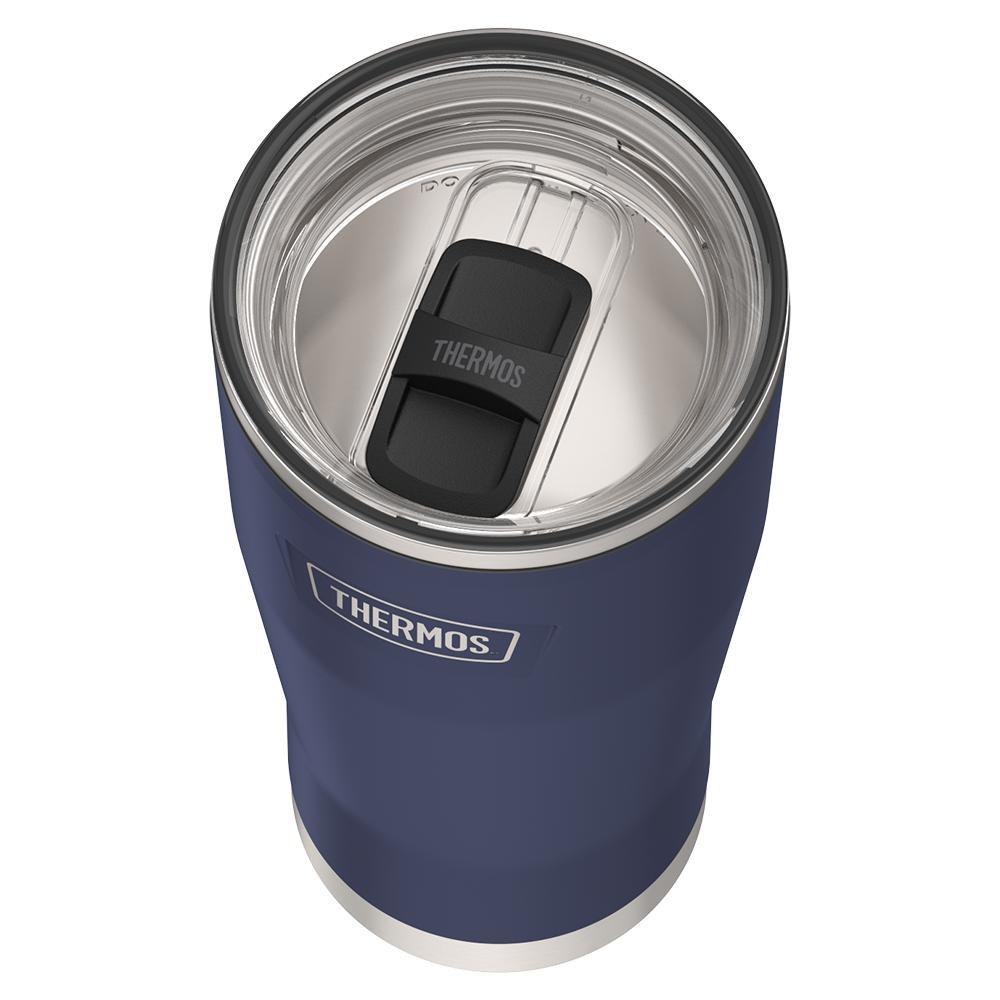 Thermos® 24oz Icon™ tumbler in Alpine Green — close-up of lid mechanism
