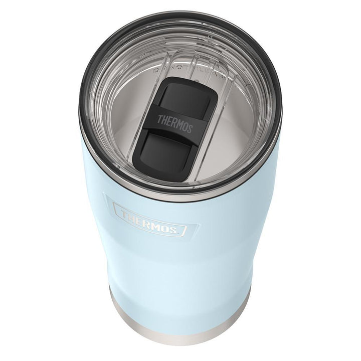 Thermos® 18oz Icon™ tumbler in Purple — close-up of lid mechanism