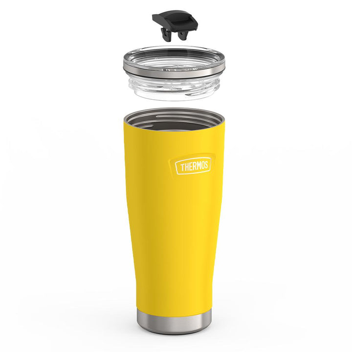 Thermos® 18oz Icon™ tumbler in Purple — showing lid and bottle components