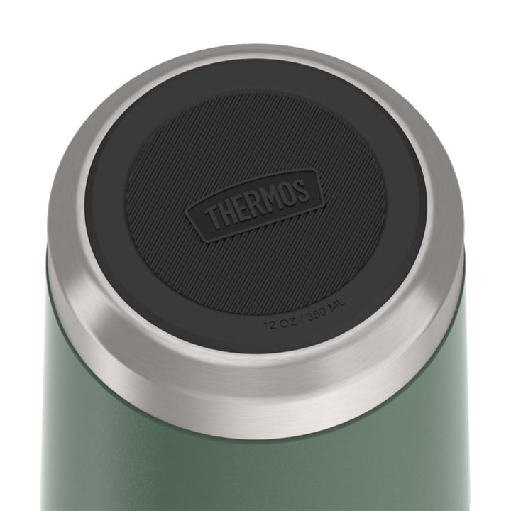 Thermos® 12oz Icon™ can insulator in Glacier — base showing Griptec™ non-slip base