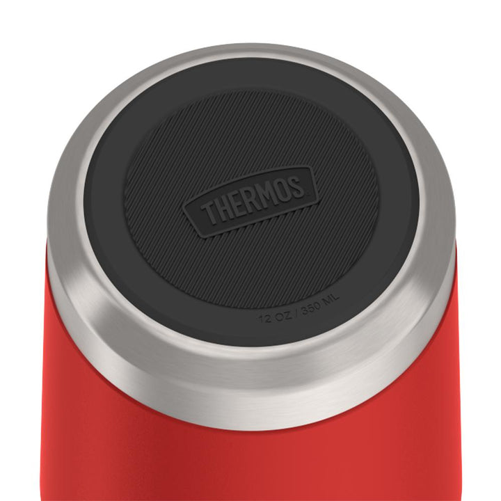 Thermos® 12oz Icon™ can insulator in Glacier — base showing Griptec™ non-slip base