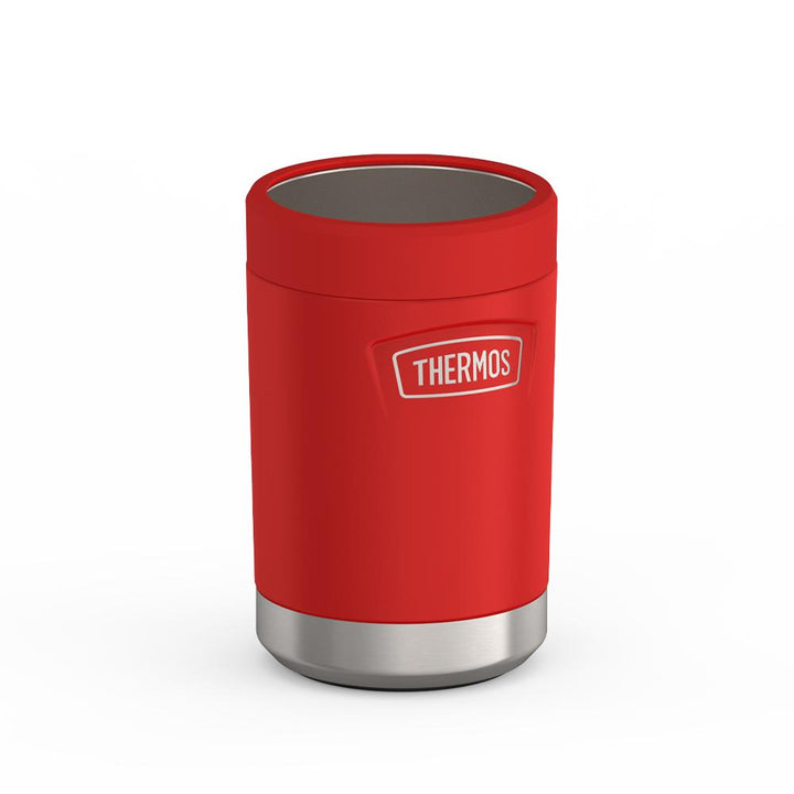 Thermos® 12oz Icon™ can insulator in Glacier — angled view showing full profile