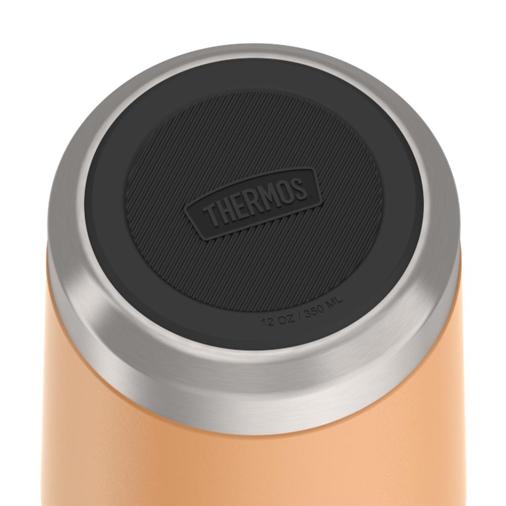 Thermos® 12oz Icon™ can insulator in Glacier — base showing Griptec™ non-slip base