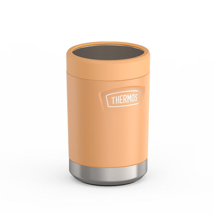 Thermos® 12oz Icon™ can insulator in Glacier — angled view showing full profile