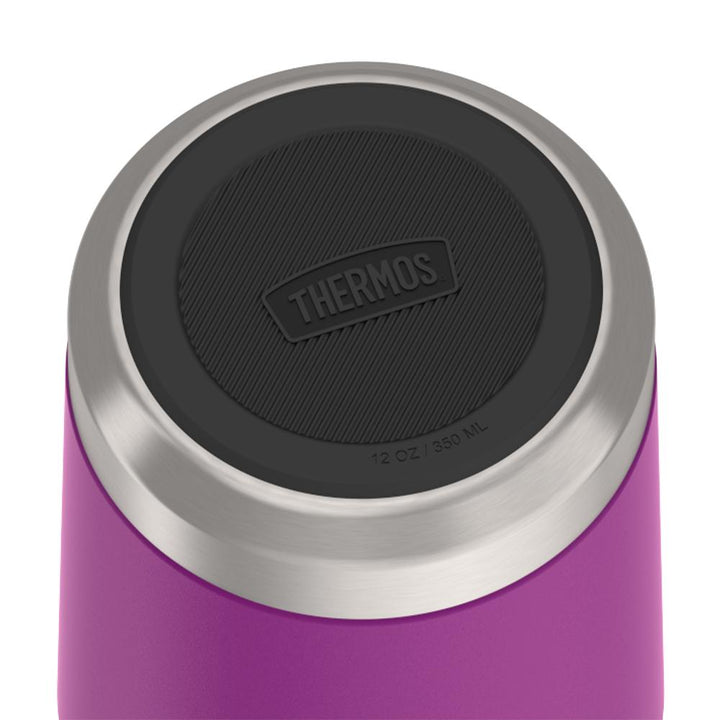 Thermos® 12oz Icon™ can insulator in Glacier — base showing Griptec™ non-slip base
