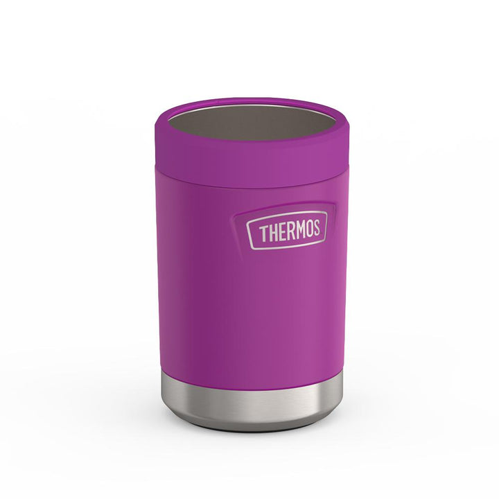Thermos® 12oz Icon™ can insulator in Glacier — angled view showing full profile