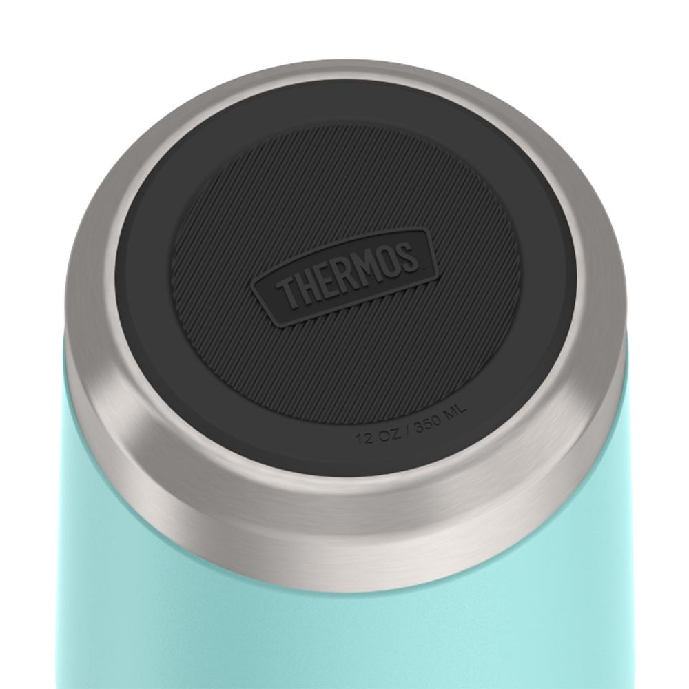 Thermos® 12oz Icon™ can insulator in Glacier — base showing Griptec™ non-slip base