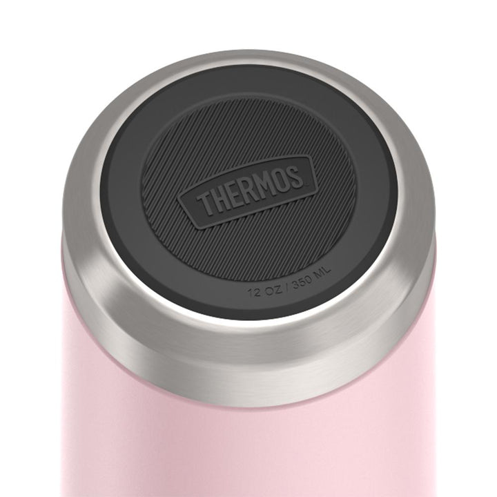 Thermos® 12oz Icon™ can insulator in Plum — base showing Griptec™ non-slip base