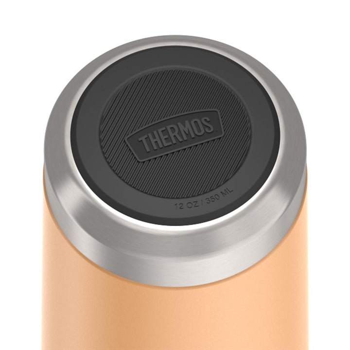Thermos® 12oz Icon™ can insulator in Plum — base showing Griptec™ non-slip base