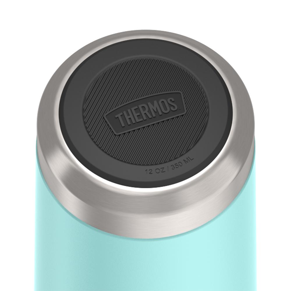 Thermos® 12oz Icon™ can insulator in Plum — base showing Griptec™ non-slip base