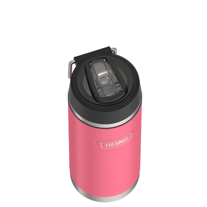 Thermos® 18oz Icon™ water bottle in Plum — close-up of lid mechanism
