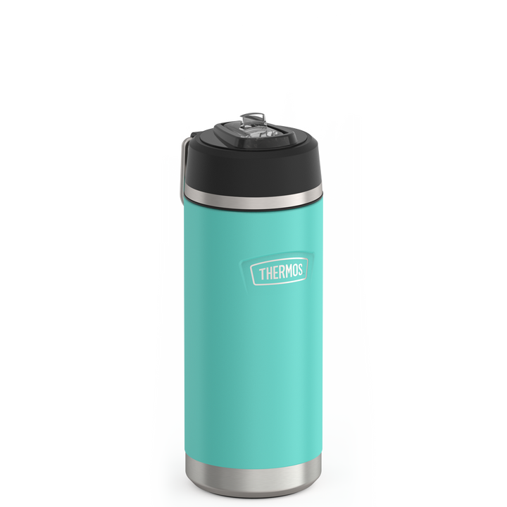 Thermos® 18oz Icon™ water bottle in Granite — angled view showing full profile