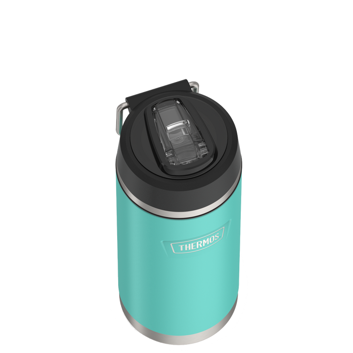 Thermos® 18oz Icon™ water bottle in Granite — close-up of lid mechanism