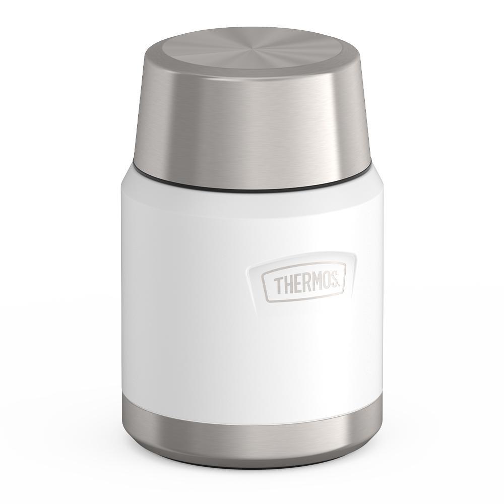 Thermos® 16oz Icon™ food jar in Alpine Green — angled view showing full profile