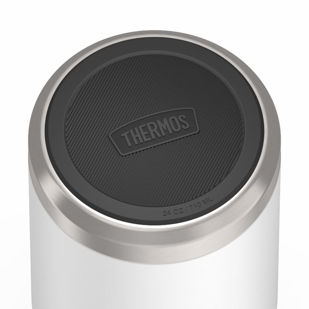 Thermos® 24oz Icon™ food jar in Crimson — base showing Griptec™ non-slip base