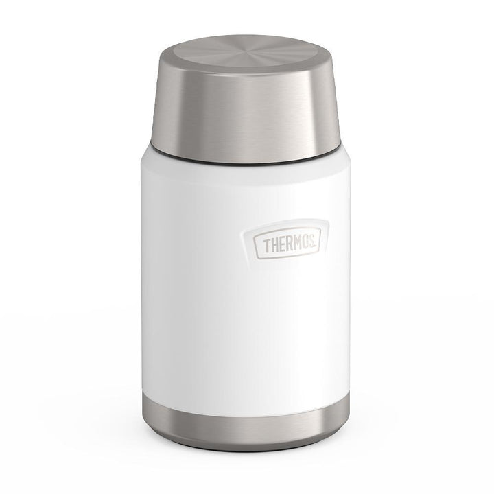 Thermos® 24oz Icon™ food jar in Crimson — angled view showing full profile