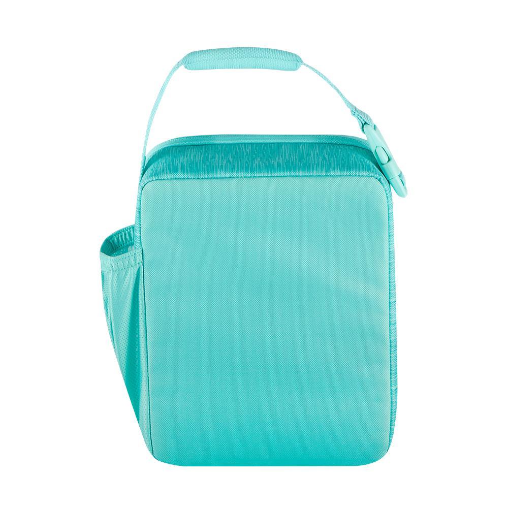 Thermos® lunch box in Teal — back view showing handle and base