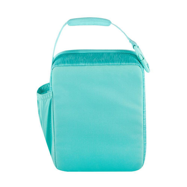Thermos® lunch box in Teal — back view showing handle and base