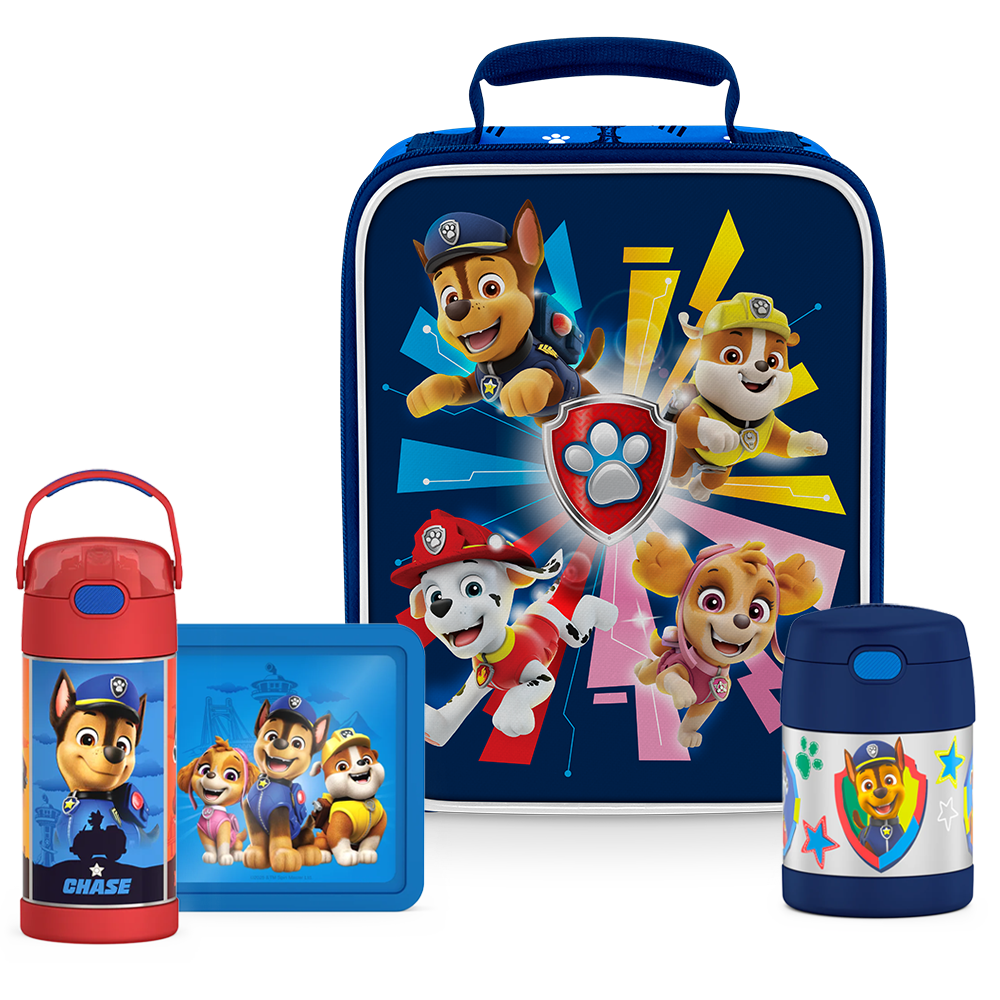 Paw Patrol Bundle - Soft Lunch Box, 12oz FUNtainer® Water Bottle, 10oz FUNtainer® Food Jar &amp; Hard Ice