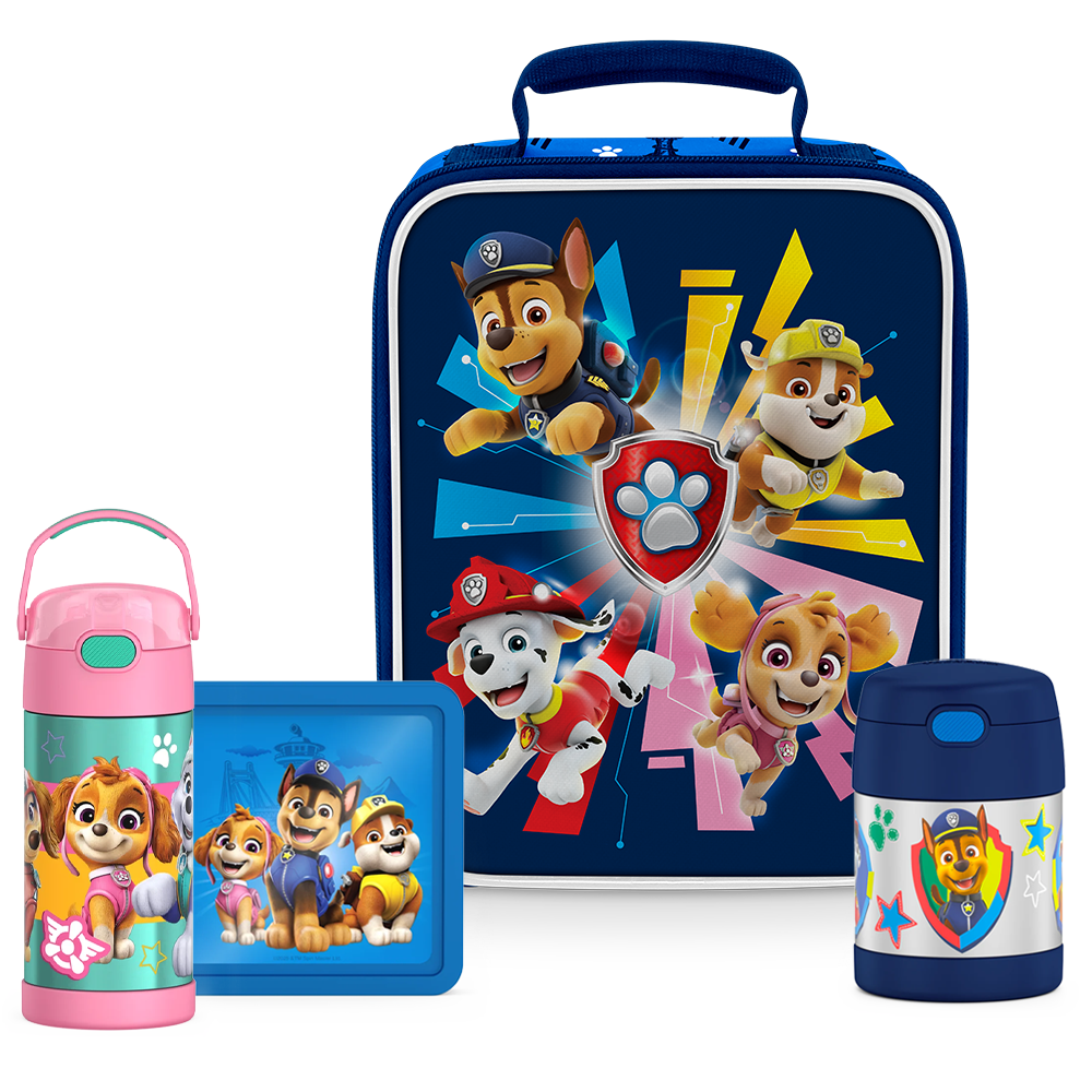 Paw Patrol Skye Bundle - Soft Lunch Box, 12oz FUNtainer® Water Bottle, 10oz FUNtainer® Food Jar &amp; Hard Ice