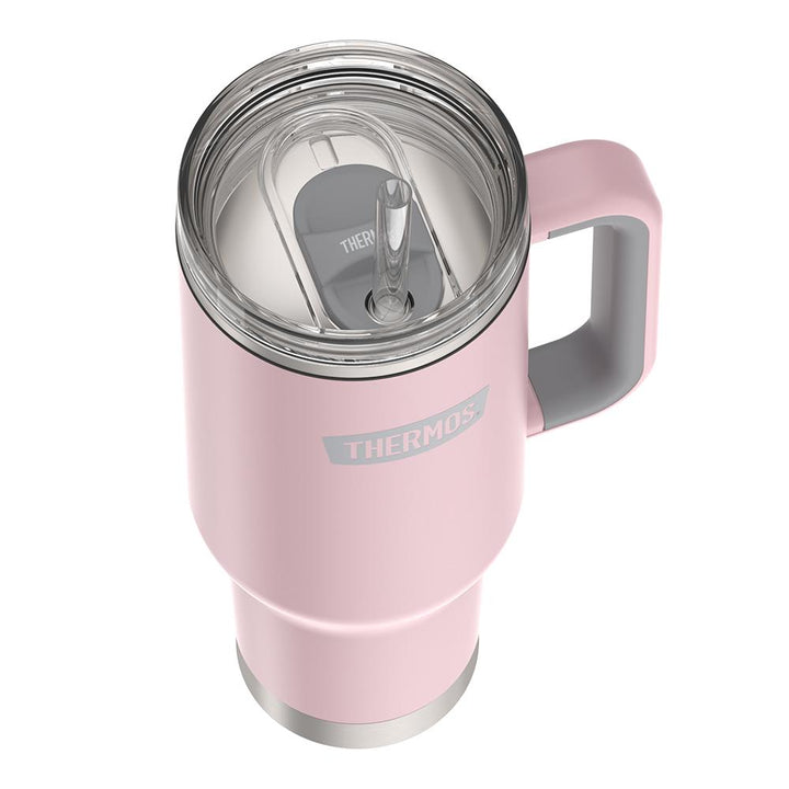 Thermos® 40oz Thermos® mug in Crimson — close-up of lid mechanism