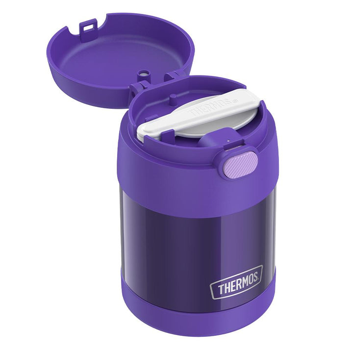 Thermos® 10oz FUNtainer® food jar in Charcoal — close-up of lid mechanism