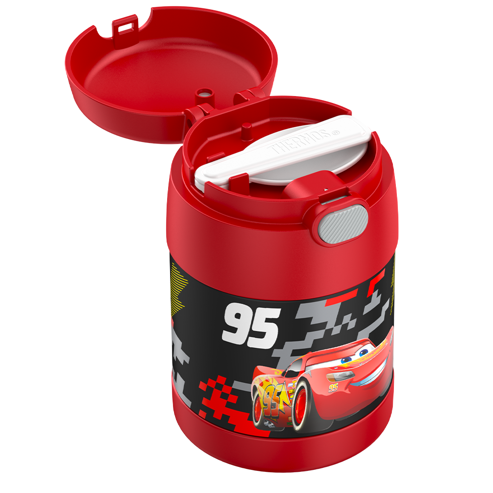 Thermos® 10oz FUNtainer® food jar in Default Title — close-up of lid mechanism