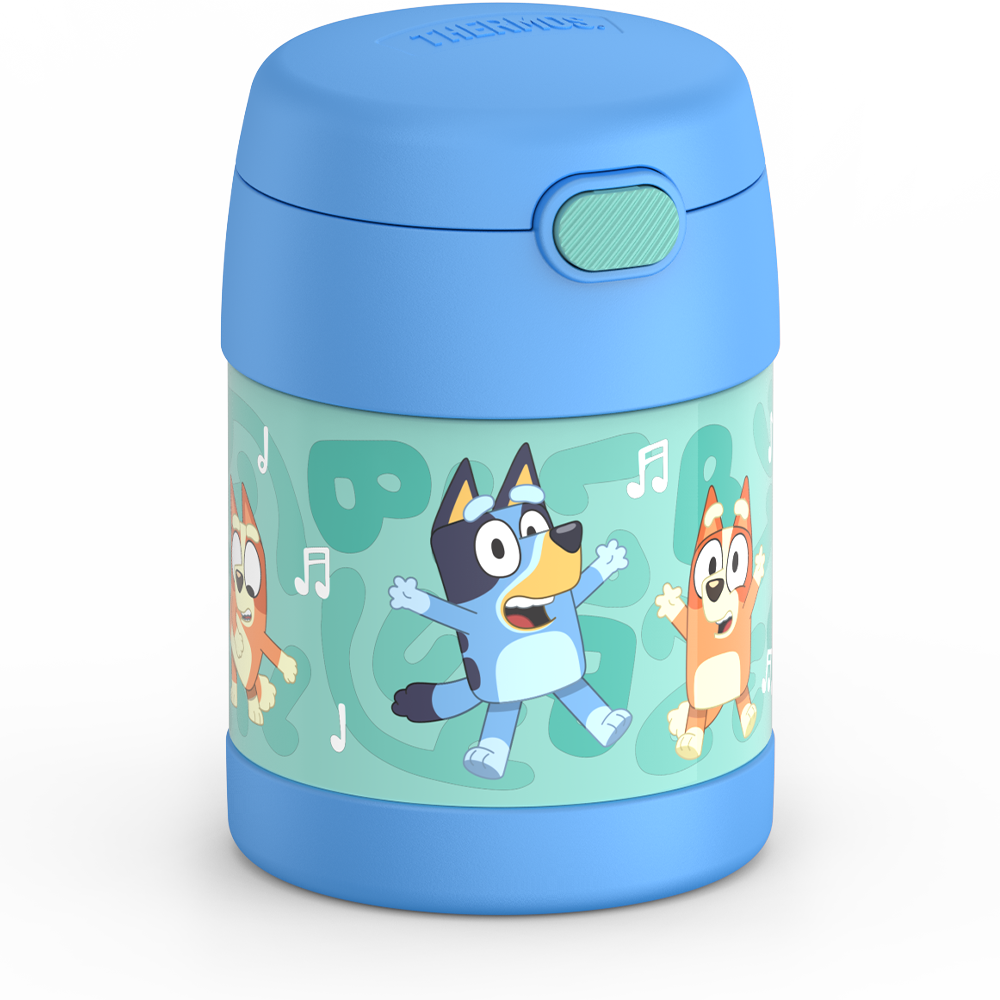 Thermos® 10oz FUNtainer® food jar in Default Title — angled view showing full profile