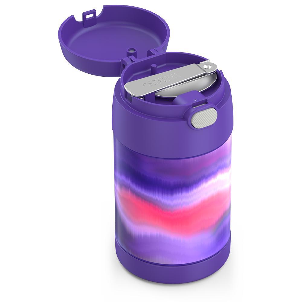 Thermos® 16oz FUNtainer® food jar in Neon Pink — close-up of lid mechanism