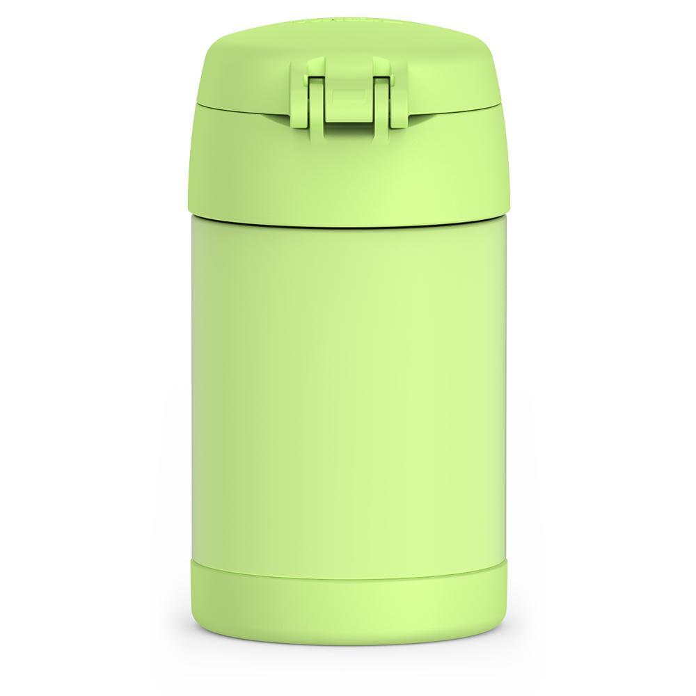 Thermos® 16oz FUNtainer® food jar in Neon Pink — back view showing handle and base