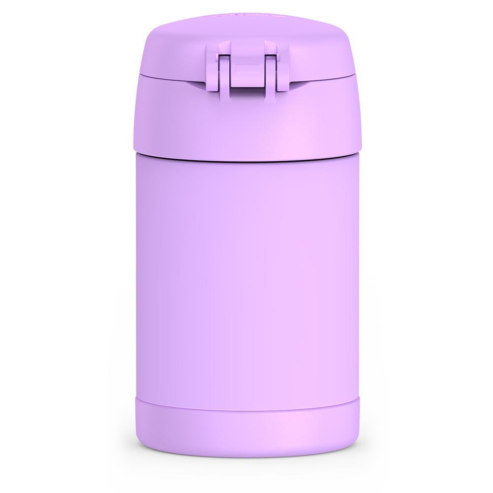 Thermos® 16oz FUNtainer® food jar in Neon Pink — back view showing handle and base