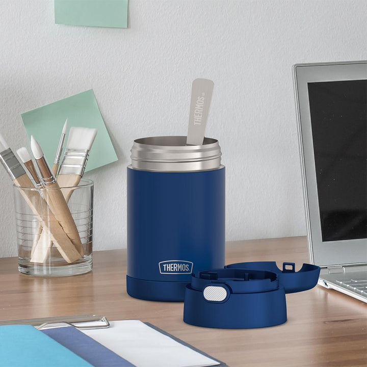 Thermos® 16oz FUNtainer® food jar in Neon Pink — lifestyle photo in use