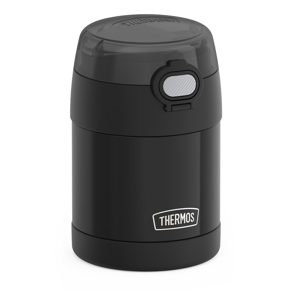 Thermos® 10oz FUNtainer® food jar in Navy — angled view showing full profile