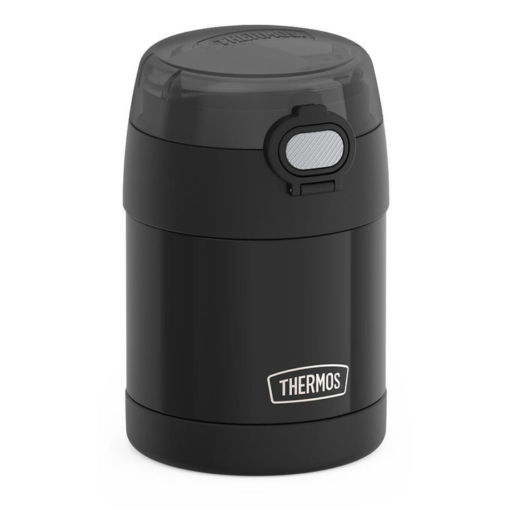 Thermos® 10oz FUNtainer® food jar in Navy — angled view showing full profile